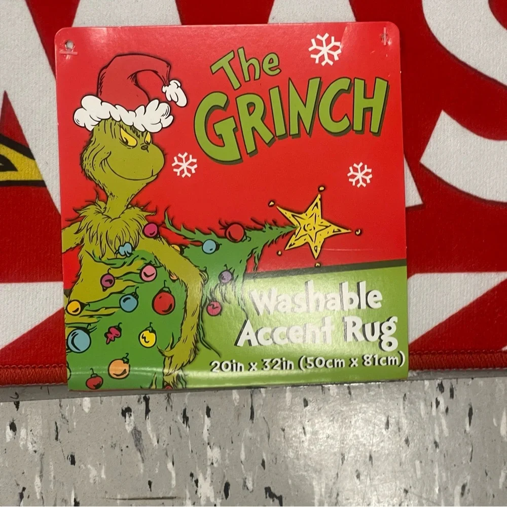 The Grinch Merry Grinchmas Washable Accent Rug